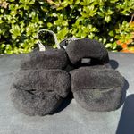 UGG  Oh Yeah Black Fluffy Slippers Photo 4