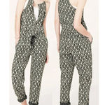 Lou & grey Jumpsuit Black Paisley Lightweight Romper Women’s Size XS Summer Suit Photo 9