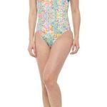 Adidas  Aqua Solace Print Tie-Back One-Piece Swimsuit Size: 18 NWT Photo 0