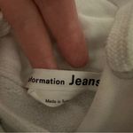 Reformation Tanner White & Blue Light Tie Dye Long Sleeve Hoodie in Tornado XS Photo 5