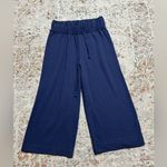 Free People  FP BEACH Wide Leg Cropped Pants Size Small Petite blue Photo 10