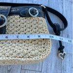 Brighton Vintage Straw & Faux Croc Leather Mini Purse Pockets Heart Charm Photo 6