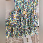 Patrons of Peace Mini Dress Babydoll Cottagecore Floral Smocked Tiered Easter Photo 3