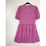 English Factory Womens Dress Pink Meredith Mini V Neck Puff Sleeve A Line Medium Photo 7