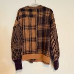 Free People NWOT  Sepia Plaid Cardigan Photo 10