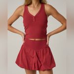 Aerie OFFLINE By  Real Me Bubble Skort Womens Color: Summer Burgundy Photo 4