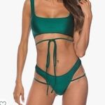 Green strappy sexy‎ two piece bikini Size L Photo 0