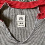 BDG Long Sleeve Ribbed Red Gray Size M 90s Photo 4