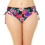 Time & Tru NWT bikini  Women's Longline Swim Top CT bottom Side Ruch Mid Rise Photo 9