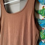 Ribbed Sleeveless Romper Jumpsuit Size Medium Brown Photo 1