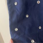 Hill House Navy Blue Beaded Jeweled Pull On Cropped Jammie Pants Photo 6