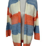Entro  Womens Knit Cardigan Sweater Small Open Front Striped Boho Cozy Photo 0
