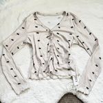 Dazy Women's Cream and Black Cardigan Size XS Photo 1