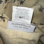 Coldwater Creek Womens Linen Button Tunic Shirt Size 16 Yellow Gray Floral L/S Photo 5