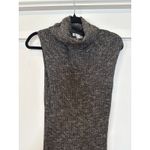 Max Studio Sleeveless Heather Gray/Black Long Knit Turtleneck Sweater Dress, S Photo 1