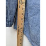 J.Crew  Women's Top Off The Shoulder Tie Neck Top Boxy 3/4 Sleeve Blue Size 4 Photo 10