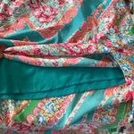 Maeve Anthropologie  Women's Bette Blue Pink Floral Silk Wrap Skirt NWT - 12 Photo 10