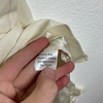 Parker  Cream Silk Dressy Split Back Tank Top Size Medium Photo 3