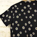 Hot Topic Skull Daisies Tie Front Button Up Shirt Womens S Black Goth Grunge 90s Photo 9