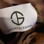 JS Collections JS Collection Embroidered Lace Overlay Gown Scalloped Cap Sleeve Blush Tan 4 Photo 6