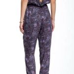 Free People NEW Universal Surplice Jumpsuit Night Combo Purple Paisley Women’s L Photo 2