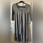 Free People Free‎ People Beach Women’s Gray Drippy Hi Low Hem Jersey Tunic Dress Size Small Photo 3