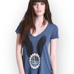 Wildfox VHTF: OG  Couture ❁ Festival Winged Logo Graphic T Shirt ❁ Aqua Blue ❁ S Photo 14