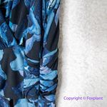 RACHEL Rachel Roy Sleeveless Printed Matte Jersey Dress in‎ Teal Berry Bush, 2X Blue Photo 4