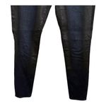DL1961  Denim Coated Faux Leather Dark Wash Moto Florence Skinny Jeans Size 29 Photo 2