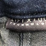 NYDJ Size 10 knee length, jean skirt with stretch ,pockets, and patches Photo 2