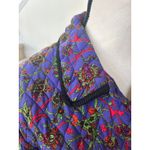 Vintage Vibrant Purple Floral Indian Block Print Quilted Jacket Size M Photo 6