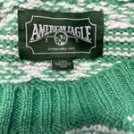 American Eagle  Green Fair Isle Snowdrift Sweater Crewneck Large Holiday Sweater Photo 10