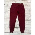 FIGS Women's XS Petite Zamora Jogger Scrub Pants Burgundy Workwear Photo 3