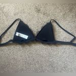 Hollister  black floral lace lined, padded bikini swimsuit top size medium Photo 4