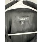 Talbots ‎ The Grace Fit Double Breasted Blazer Jacket Silk Ribbed Black Size 10 Photo 4