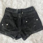 PacSun Emroidered Black Denim Shorts Photo 2