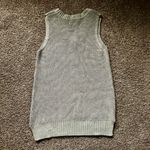 Be cool  Oversized Gray Chunky Knit Sweater Vest Size S/M Photo 6
