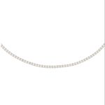 By Adina Eden Thin Tennis Choker in Silver One Size New Womens Necklace Photo 1