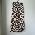 Little Lies Linen Brown & Cream Sun Print Pants S Photo 4