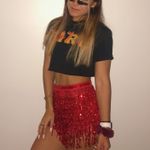 fire costume skirt and crop top Red Photo 0