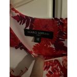 Mario Serrani Women's Sheath Dress Red Floral Print Sleeveless Size 12 Photo 6