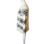 J. Crew Snowflake Sweater Small Soft Cream Navy Blue Fair Isle Cozy Warm Cabin Photo 2