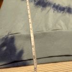Hippie Rose  Blue Crew Neck Sweater with Artistic Tie-Dye Photo 3