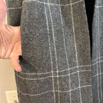 Eileen Fisher Windowpane Wool Sweater Longline Vest Charcoal Plaid Gray Academia Photo 5