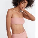 Madewell Womens Bikini Top Sz XXS Second Wave Spaghetti Strap Bandeau Pale Pink Photo 3
