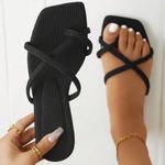 SheIn Black Flatform Sandals Photo 0