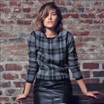 Anthropologie EUC Paige Denim Autry plaid wool alpaca blend sweater sz large Photo 7