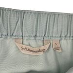 Soft Surroundings Light Blue Chambray A-Line Skirt Embroidered Pockets sz Large Photo 4