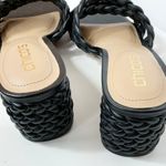Chico's  Womens Black Braided Sandal Heels Shoes Chunky Heel US Size 7.5 Photo 3