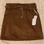 Iris Brown Skirt With Belt  Photo 0